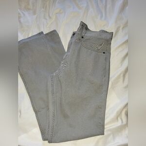 Old Navy Light Gray Straight-Leg Pants